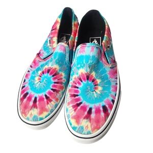 Vans Womens Tie-Dye Slip-On Sneakers 7.5M